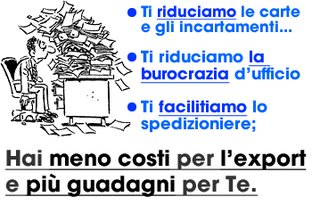 riduci la burocrazia delle carte per l'export