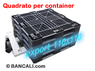 export pallet quadrato per container