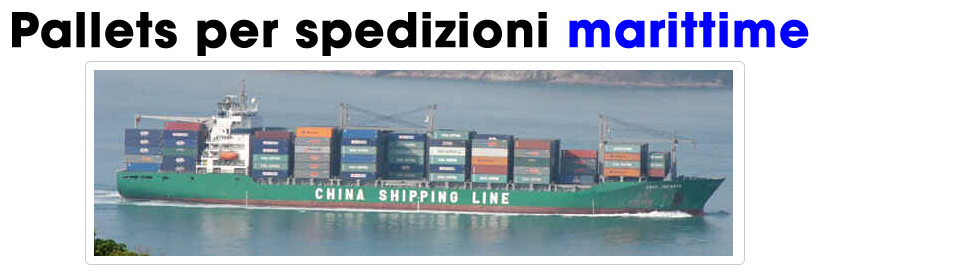 pallet per spedizioni marittime