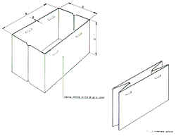 Pareti a fisarmonica in plastica o cartono e pu diventate una piccola cassa o Pallet-Box